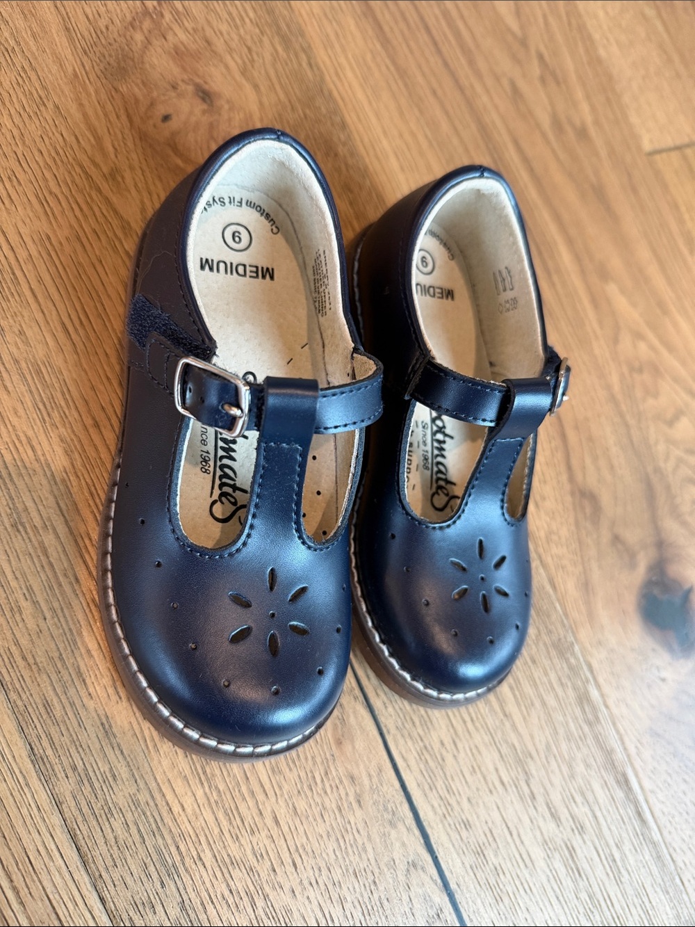 FootMates Navy T-Bar Mary Jane Shoes for Kids